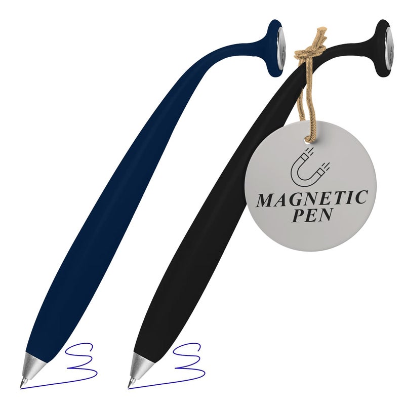 Wellspring Wiggle Writing Pens - Magnetic Pen with Built-in Magnet for Fridge Notes & Lists - Refillable Pens for Home & Office - Jade - Image 1